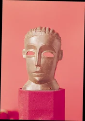 Mask of a beardless man